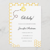 O Baby! Bij Baby Shower Uitnodiging (Voorkant / Achterkant)