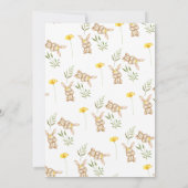 O baby Bunny baby shower Uitnodiging (Achterkant)