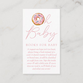 O Baby Donut Sprinkle Baby shower Verzoek om Informatiekaartje