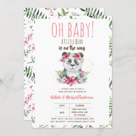 O Baby Een Kleine Beer Is Op Weg Panda Shower Kaart