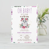 O Baby Een Kleine Beer Is Op Weg Panda Shower Kaart (Staand voorkant)