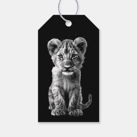 O Baby Grote Kattenjong Grijs Cadeaulabel (Voorkant)