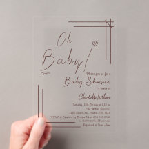 O, baby! Minimalistische baby shower geslacht neut