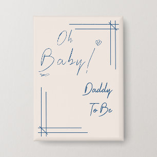 O, baby! Minimalistische geslachtsneutrale Aanstaa Button