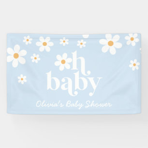 O, baby! Retro madeliefje boho baby shower Spandoek