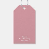 O, baby! Roze meisje babyshower Cadeaulabel (Achterkant)