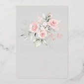 O Baby! Shower door de post Vintage roze rozen Folie Uitnodiging (Achterkant)