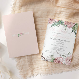 O Baby Shower Meisje BOHO Waterverf Bloemen Kroon Kaart