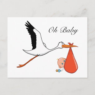 O Baby Verwacht Aankondiging Briefkaart