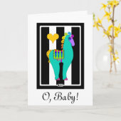 O, Baby. Wenskaart Kaart (Gele Bloem)