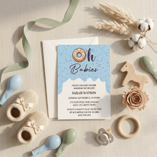 O Babys Strooidonut Tweeling Baby Jongen Shower Kaart