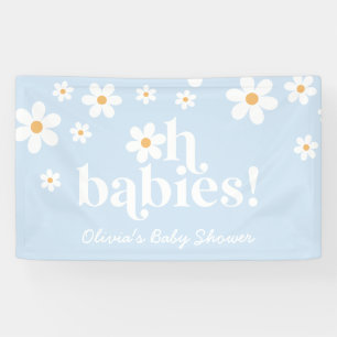 O, baby'tjes! Retro madelief boho baby shower Spandoek
