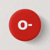 O- Bloedtype / Groep Rh (Rhesus) Negatieve badge