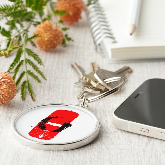 O- Bloedtype Sleutelhanger (Zijkant)