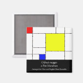 O(boe)-maggio a Mondriaan Magnet (Voorkant / Achterkant)
