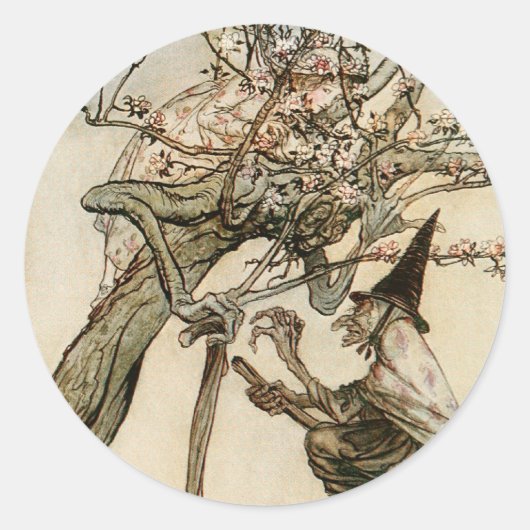 O Boom of Mine Ronde Sticker (Voorkant)