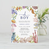 O Boy Baby Shower Uitnodiging (Staand voorkant)