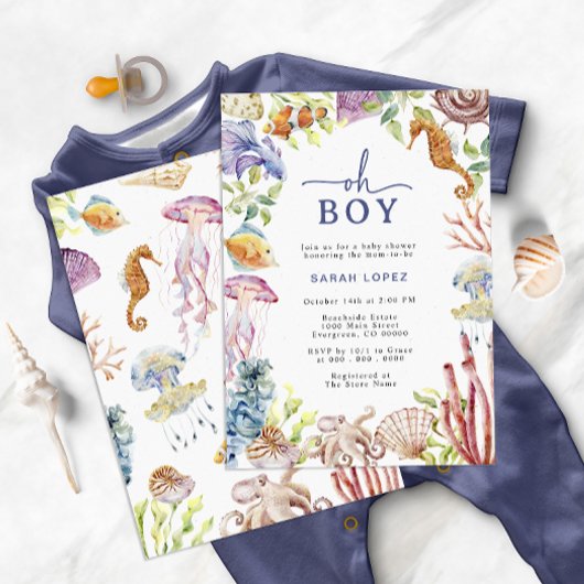 O Boy Baby Shower Uitnodiging