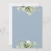 O Boy Botanische Groen Dusty Blauwe Baby Shower Kaart (Achterkant)