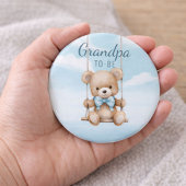 O Boy Teddybeer Opa Worden Speld Ronde Button 7,6 Cm