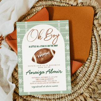 O Boy Voetbal Baby Shower Kaart