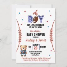 O Boy Voetbal Thema Baby Shower