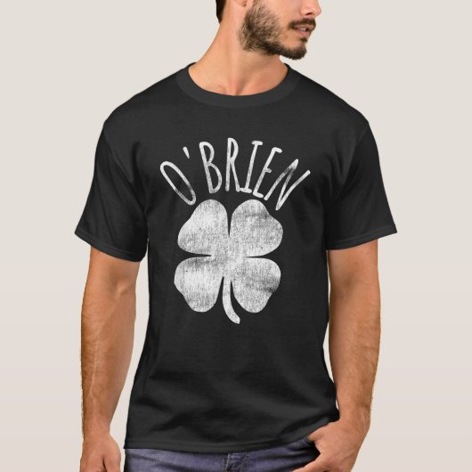 O Brien Irish Clover St Patrick's Day Matching Fam T-shirt (Voorkant)