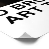 O Broeder waar kunst Gou Poster (Hoek)