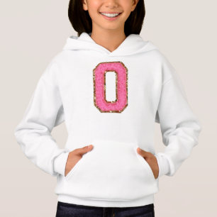 O - Bubblegum Glitter Varsity Letter Patches
