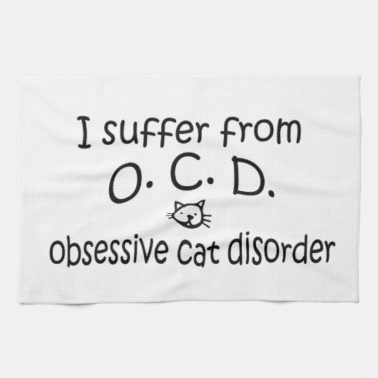 O.C.D. Obsessieve Kattenstoornis Theedoek (Horizontaal)