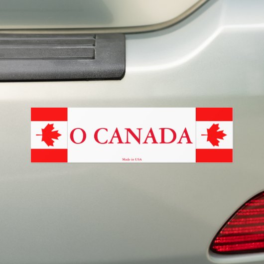 O Canada Bumpersticker (Op auto)