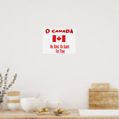 O Canada,Canada dag Poster (Keuken)