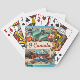 O Canada Collage – Vintage Patriotic playing cards Pokerkaarten