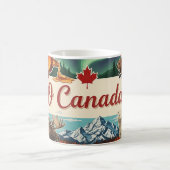 O Canada Collage – Vintage Patriottisch  Koffiemok (Center)