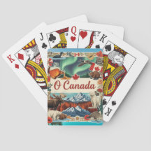 O Canada Collage – Vintage Patriottische speelkaar
