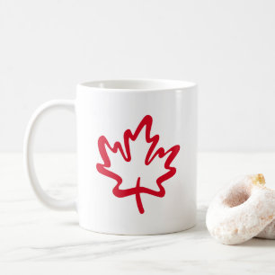 O Canada! Dag Grote Rode Canadese Esblad Koffiemok