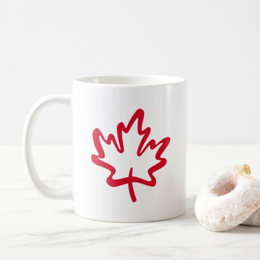 O Canada! Dag Grote Rode Canadese Esblad Koffiemok (Met donut)