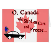 O Canada Funny Card (Voorkant Horizontaal)
