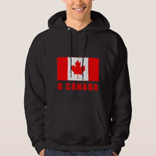 O CANADA met Canadese vlagT-shirts Hoodie (Voorkant)