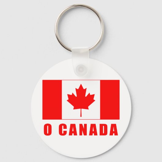 O CANADA met Canadese vlagT-shirts Sleutelhanger (Voorkant)