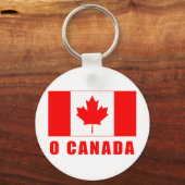 O CANADA met Canadese vlagT-shirts Sleutelhanger (Voorkant)