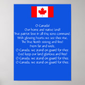 O Canada National Anthem Poster (Voorkant)