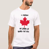 O Canada Red Leaf' On Guard' Black Personalize T-shirt (Voorkant)