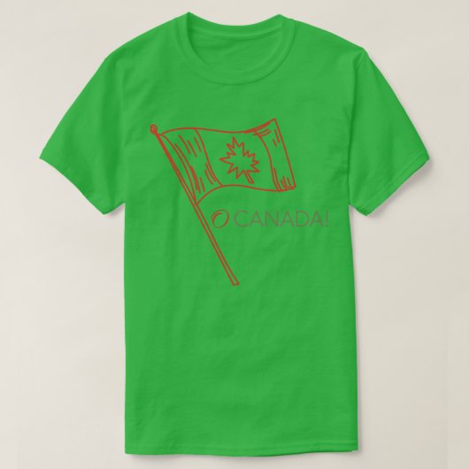 O Canadese vlag T-shirt (Design voorkant)