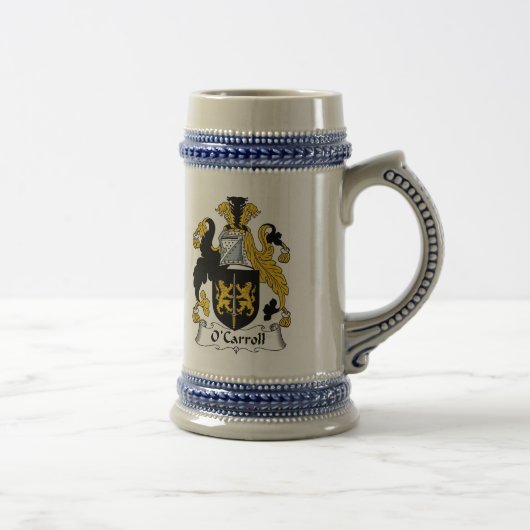 O Carroll Coat of Arms Stein - Family Crest Bierpul (Rechts)
