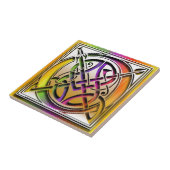 O Celtic Rainbow Custom Monogram Tile Tegeltje (Zijkant)
