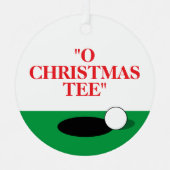 O Christmas t-shirt kerstboom ornament voor golfer (Voorkant)