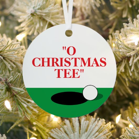 O Christmas t-shirt kerstboom ornament voor golfer (Insitu)