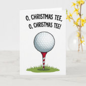 O Christmas Tee Funny Golf Card Kaart (Gele Bloem)