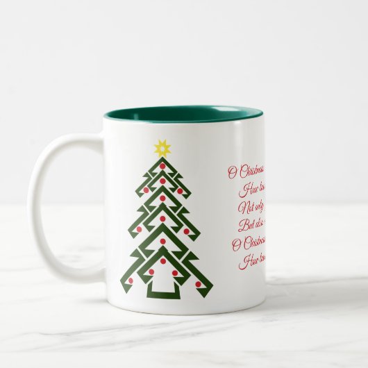 O Christmas Tree Tekst Vakantie Koffie Mok (Links)